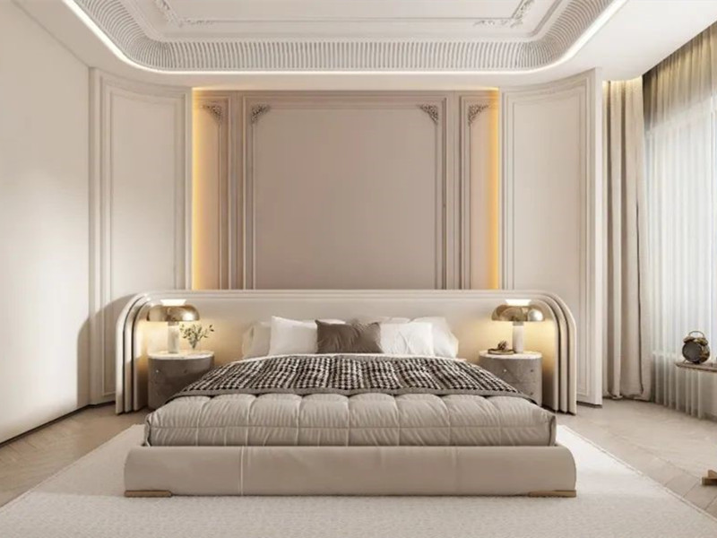 方林装饰卧室石膏线造型背景墙 方林装饰卧室石膏线造型背景墙