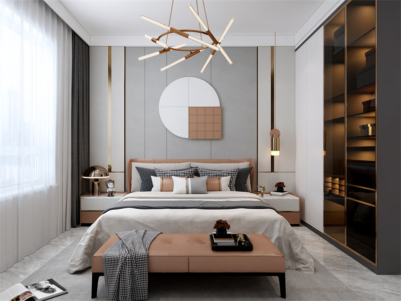 方林装饰卧室硬包背景墙 方林装饰卧室硬包背景墙